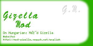 gizella mod business card